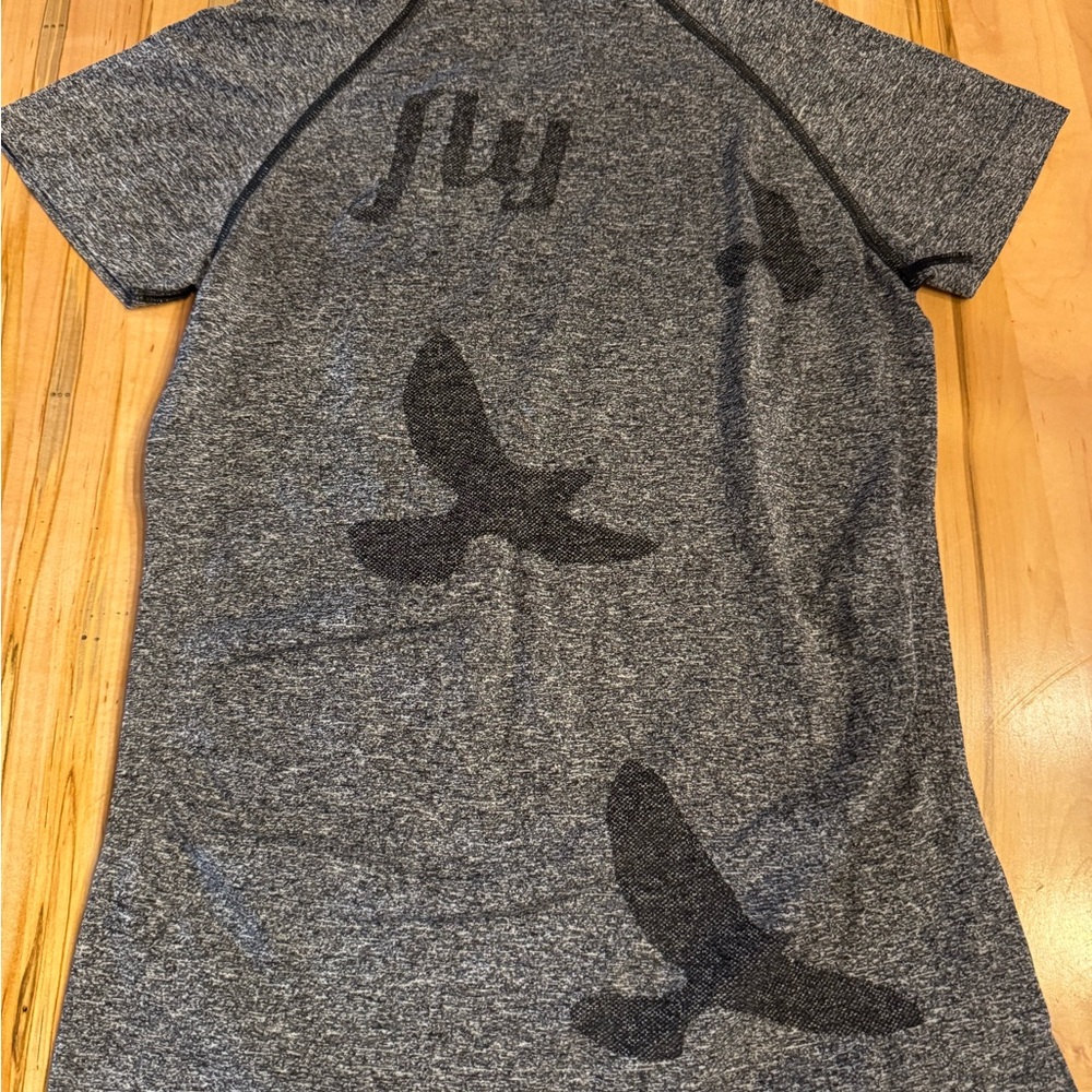 Heather Charcoal Bird Print Tee - Picture 5 of 5